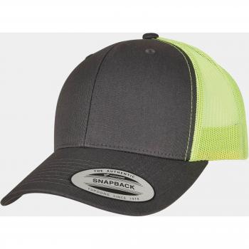 Flexfit Retro Trucker Cap - 2-Tone Charcoal/Neon Green