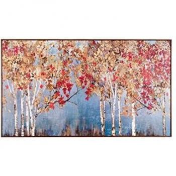 Belssia Cuadro Bosque Otoñal Madera Multicolor 120x3x71 cm
