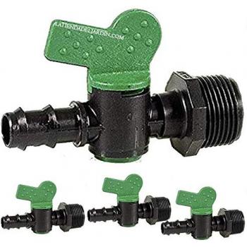 Pack de 50 Llaves de Paso para Riego por Goteo 16mm x 1/2 de Alta Calidad