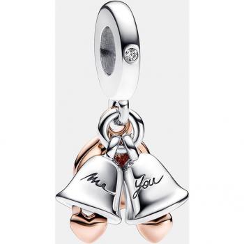 Charm Pandora Moments de plata con acabado en oro rosado