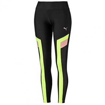 Puma Mallas Chase Negro Amarillo Mujer