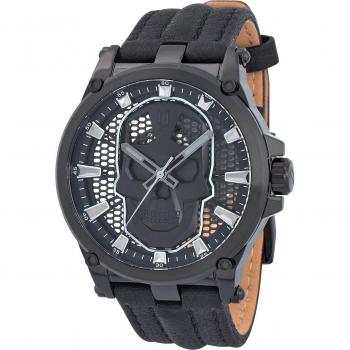 Police Rebellious Skull Design Watch, Black, Male, Size: ONE SIZE