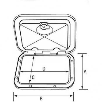 Nuova Rade Registro Mid Line con Cofre 380x380mm con Cerradura/Blanco