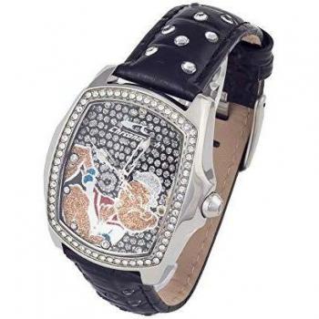 Chronotech Women's Quartz Watch CT7896LS-82 - 36mm Black Leather Strap