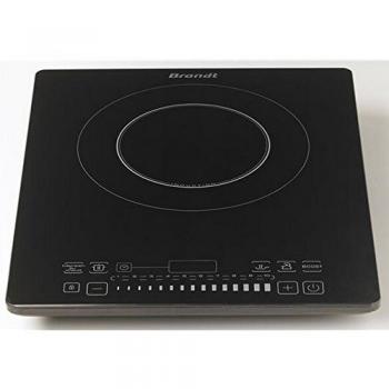 Placa de inducción independiente Brandt TI1SLIM 2000W, 1 zona de cocción de 26 cm, color negro