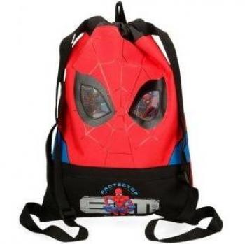 Mochila Saco Disney Marvel Spiderman Protector para Niños, Rojo, 30 x 40 x 0.5 cm, Poliéster con Asa