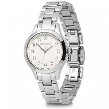 Reloj de Mujer Victorinox Alliance XS 28mm, Swiss Made, Analógico Cuarzo, Acero Inoxidable, Esfera Blanca/Silver, Resistente al Agua hasta 100m