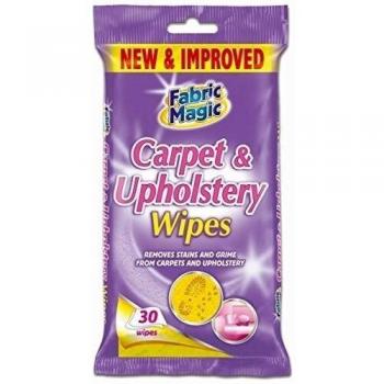 60 Carpet & Upholstery Wipes 2 packs 30 by Fabric Magic