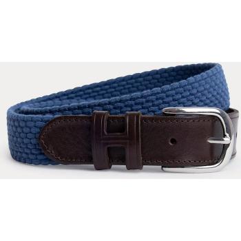 Cinturón Trenzado Azul Hackett con Detalles Exclusivos en Piel
