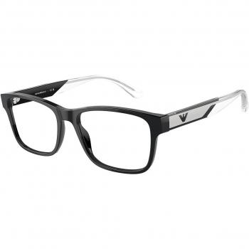 Emporio Armani EA3239F Asian Fit 5017 Men's Eyeglasses Black Size 55 - Blue Light Block Available