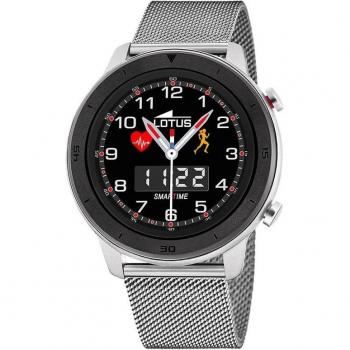 Lotus Smartime 50021/1 Men's Digital Smartwatch with Stainless Steel Bracelet and Bluetooth