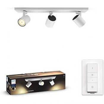 Aplique de techo Philips Hue Runner 3 luces LED GU10 3x3.5W blanco con dimmer