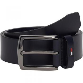 Tommy Hilfiger Denton Blue Leather Belt for Men - Size 100 cm