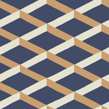 Papel Pintado Vinílico Geométrico Azul Conca Amalfi Saint Honore