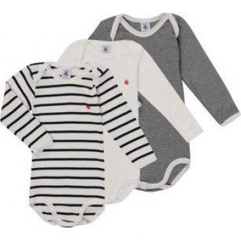 Pijama y Bodies para Niña Petit Bateau TEBINE en Multicolor - Pack de 3 Cuerpos de Manga Larga