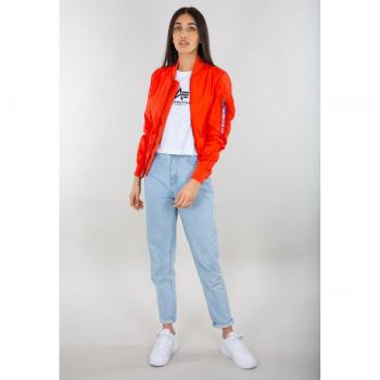 Alpha Industries Women's MA-1 TT Bomber Jacket, Atomic Red, Size S