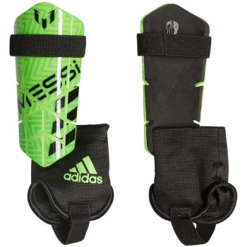 Adidas Messi 10 Youth – Espinilleras, Todo el año, Unisex Adulto, Color Solar Green/Solar Lime/Black, tamaño Large