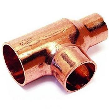 Te reducida de cobre 28-22-22 para soldar.Conexiones Hembra de Comap-Sudo