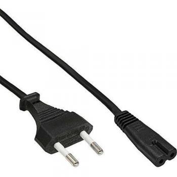 Cable de alimentación InLine® Euro 8 C7, 5 m, negro
