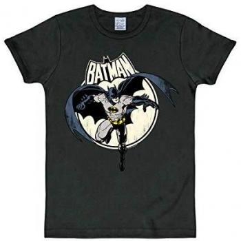 Logoshirt - DC Comics - Batman - GC - Luna Llena - Camiseta - Slim-Fit - Negro - Diseño Original con Licencia, Talla M