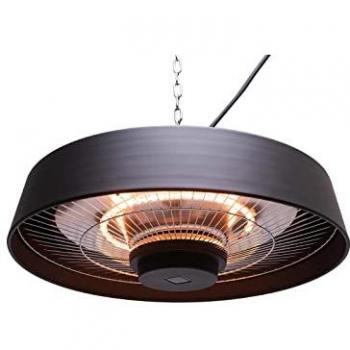Calefactor Eléctrico Infrarrojos Halógeno 2000W para Interior y Exterior con Mando a Distancia Kekai Top Design 48,5x48,5x21,6 cm