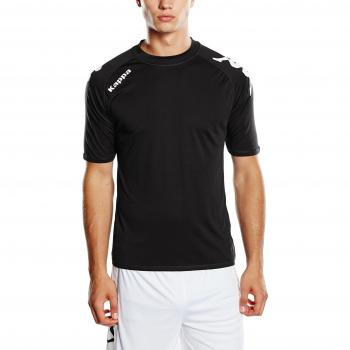 Kappa 30258F0, Camiseta Para Niño Veneto 2, Negro, Talla YM- 8 Años