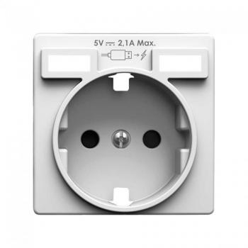 TAPA SIMON 82 P/BA.ENCH.SCHUKO 2 BOCAS CGA.USB 2.1A TIPO BLM