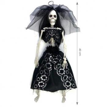 Esqueleto de Novia negra de 40 cm