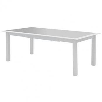 Mesa de jardín extensible Allure gris y blanco - 12 asientos - Hespéride