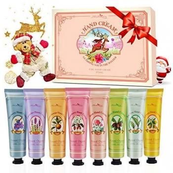 Alotlucky Set de regalo de crema de manos, crema de manos de tamaño de viaje con manteca de karité, aloe natural, vitamina E, hidratante para manos y pies secos, el mejor regalo para mujere