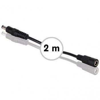 Prolongador Conector DC Macho/hembra 2 M Negro