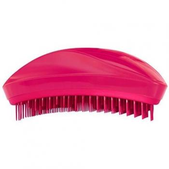 Cepillo de Pelo Profesional Desenredante Antitirones Pequeño Redondo y Compacto con Cerdas Suaves Rosa