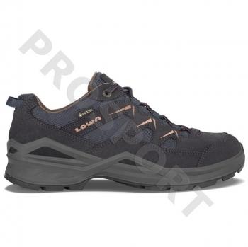 Lowa Sirkos Evo GTX Low Suede Leather Men's Hiking Shoes - Navy Brown