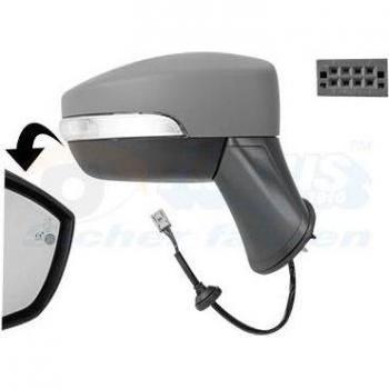 Espejo retrovisor VAN WEZEL 1802816, tipo de producto: espejo retrovisor, características: diseño específico para vehículos, ajuste manual, cristal convexo para mayor visibilidad, acabado en negro, fácil instalación