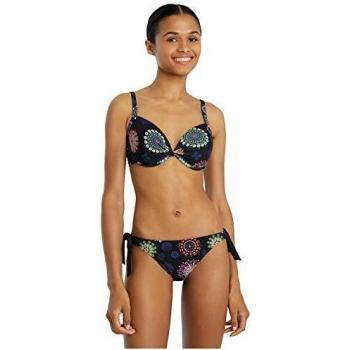 Desigual Biki Brasil Parte Superior de Bikini, Negro, M para Mujer