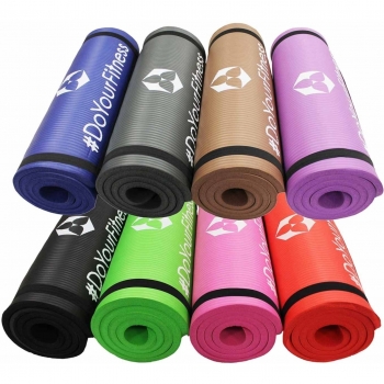 #DoYourFitness Esterilla Yoga y Fitness »Yamuna« - Colchoneta Extra Gruesa y Suave - Estera Deporte - Fitness, Yoga, Pilates, Gimnasia - 183 x 61 x 1,5 cm – Rosa Fuscia
