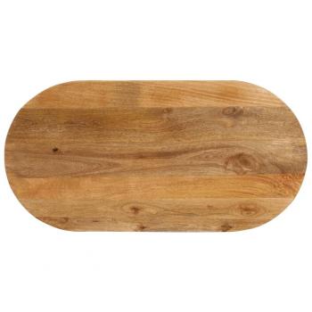 Tablero de mesa ovalado de madera maciza de mango 100x50x2,5 cm vidaXL