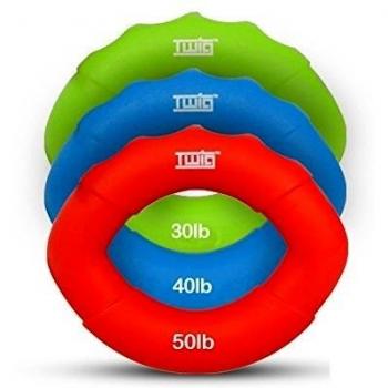 Twig TM 3-in-1 silicona Hand Grip Fortalecedor anillos, juego de tres