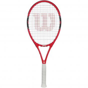 Wilson Federer 100 TNS TKT Raqueta de Tenis, Unisex Adulto, Rojo / Blanco / Negro