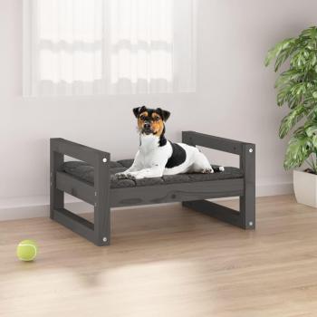 Estante para perros gris 55,5x45,5x28cm madera maciza de pino