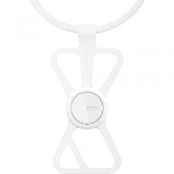 Correa Ajustable para Smartphone Vonmählen Infinity Plus, hasta 16,51 cm, Nylon y Silicona Blanca con Soporte para el Dedo