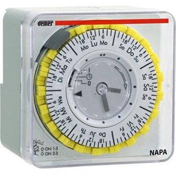 Interruptor horario semanal electromecánico Vemer Napa-W VP885800