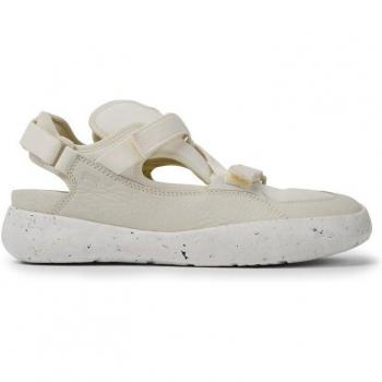 Sandalias de piel semiabiertas en crudo para hombre