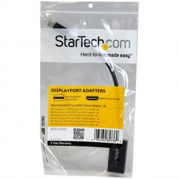 StarTech.com MDP2HD4KS - Conversor de vídeo Mini DisplayPort a HDMI