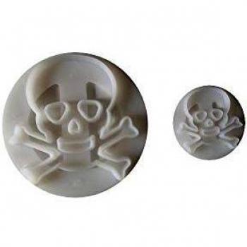 FMM S- Molde para repostería, forma de calavera pirata con huesos