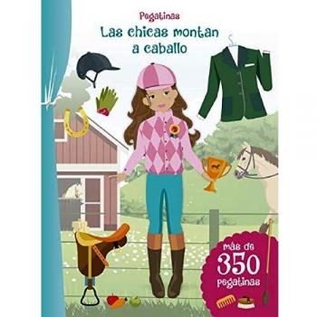 Pegatinas. Las Chicas montan a caballo