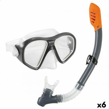 Gafas de Buceo con Tubo Intex Reef Rider Azul - Bixoto.com