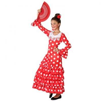 Disfraz de Flamenca para Niña Infantil Rojo 10-12 Años