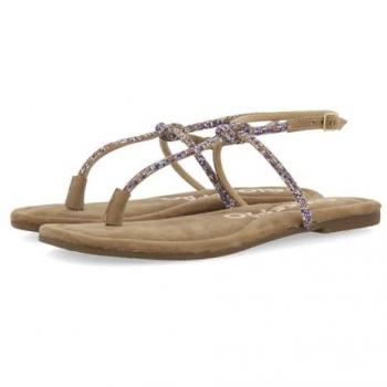Sandalias Gioseppo Seffner para mujer en color taupe con tiras y pedrería