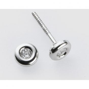 Pendientes de bebé de oro con circonita, joyas elegantes para los más pequeños.